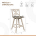 Amsonia Counter Height Swivel Barstool (Set of 2), White