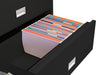 Lateral 38 Inch 4-Drawer Fireproof File Cabinet with Key Lock, Water Seal, Black,