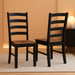 Wildenauer Rustic Armless Dining Chair, Set of 2, Black & Light Brown