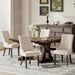 Wingback Dining Chairs Set of 4, Beige
