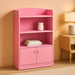 LOVA Book Shelf, Bookshelf with Storage Cabinet, Bookcase with Door, 11.8 X 23.6 X 37.3, for Living Reoom, Bedroom, Home Office, Pink