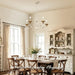 27Inch French Country Chandelier 5 Light AntiqueWhite