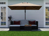 Large Cantilever Patio Umbrella, 10 Ft X 10 Ft Heavy Duty Aluminum Cantilever Offset Outdoor Umbrella with 360-Degree Rotation for Backyard, Deck, Pool, Tan