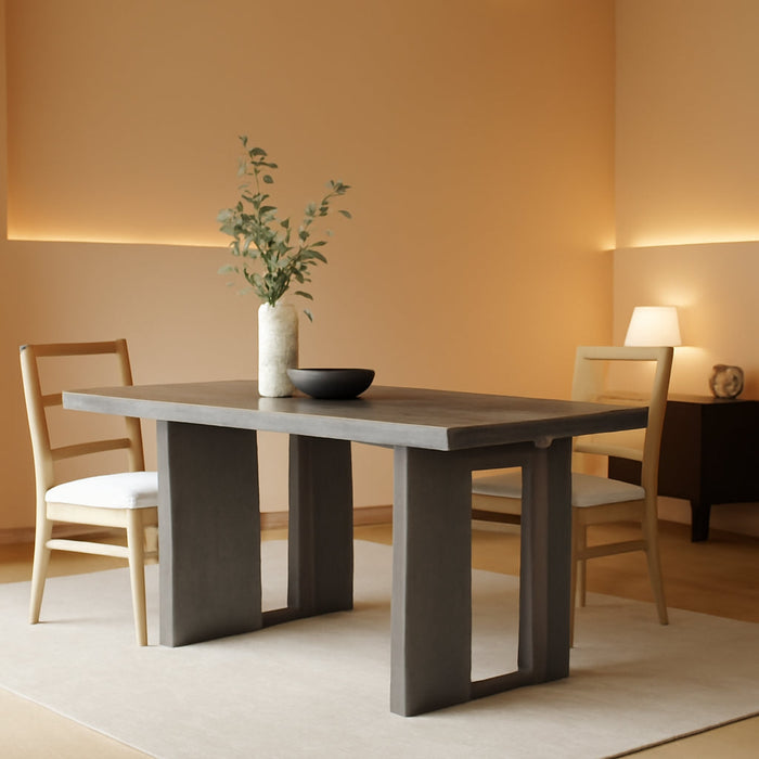 71" Large Dining Table, Rustic Farmhouse Dinner Table for 6 to 8 People, Rectangular Thick Kitchen Table with Heavy Duty Legs for Dining Room (Rustic Gray)