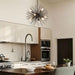 TwentyInch Black Sputnik Chandelier Luxurious Nine Light