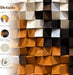 Orange and White​​ Mosaic Wall Art Wood Wall Art Wooden Wall Decor Large Wall Decor Creative Wood Block Decorative Painting for Office Living Room 27.6" X 39.4"
