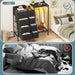 8-Drawer Dresser with Hanging Rack for Bedroom, Black, 11.8" D
