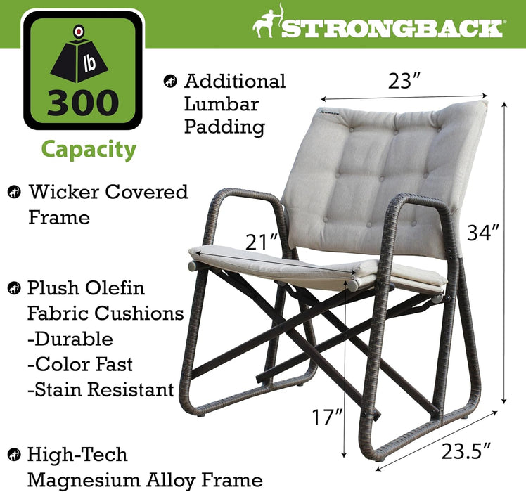 Folding Patio Chair - Ergonomic Design for Back Pain Relief