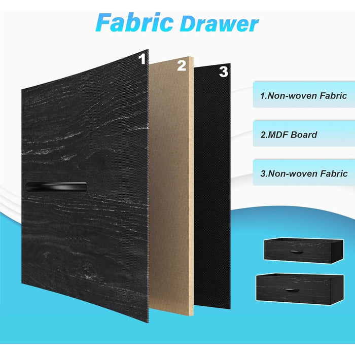 Black Dresser with 75" TV Stand