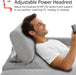 88.6'' Reclining Sofa, Wall Hugger Power Recliner Sofa with Adjustable Headrest, USB a & C Charge Ports, Wood Legs, for Living Room (Fabric, HL198M3) (Grey, 3-Seater)
