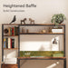 Computer Desk with Drawers and Hutch, 55" Gaming Desk with Storage Shelves, Modern Wooden Study Writing Desk for Bedroom Home Office, Brown