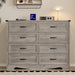 8-Drawer Dresser for Bedroom, Modern Wooden Chest of Drawers with Metal Handles, Anti-Tipping Design, Sturdy and Stable Storage Organizer for Living Room, Entryway, Home Office
