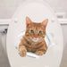 Cats 3D Wall Sticker Toilet Stickers Hole View Vivid Dogs Bathroom for Home Decoration Animals Vinyl Decals Art Wallpaper Poster