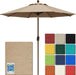 USA 10-Year-Non-Fading 9Ft Market Patio Umbrella, UPF 50+ UV Protection Performance Sun Umbrella, Heavy Duty Commercial Grade Outdoor Table Umbrella with Crank & Tilt, Windproof Vented Top for Garden, Pool, Deck and Outdoor Playsets,Heather Beige