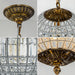 Antique Crystal Globe Chandelier 11.8 Bronze Finish