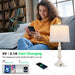 23'' Table Lamps Set of 2, Lamps for Bedroom, USB C+A Ports, Beige