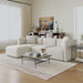 Luxury L-Shaped Upholstery Convertible Modular Sectional Sofa, Contemporary Reversible Couch with Chaise Lounge for Living Room, Apartment, Linen-Like Cream