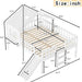 Luxurious FullSize Loft Bed With BuiltIn LEDLights