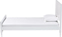 Roni Modern White Wood Twin Platform Bed with Scalloped Edges