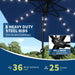 9FT Solar Patio Umbrella with 32 LED Lights - Outdoor Table Umbrella with Crank Lift, Push Button Tilt and 8 Sturdy Ribs - Market Umbrella UV Protection for Pool, Deck, Yard, Garden -Navy Blue