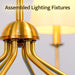 Brushed Brass 6 Light Linear Pendant ChandelierLine