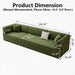 Green Modular Sectional Sofa Bed Removable Ottoman