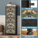 Dresser with 5 Fabric Drawers Strawberry Thief Drawer Dresser for Bedroom Vintage Nightstand Dressers & Chests of Drawer for Halfway Entryway Living Room Sturdy Steel Frame Wood Top, Brown