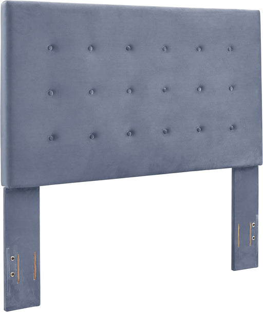 Reston Upholstered Bed Headboard, Cornflower Microfiber, King