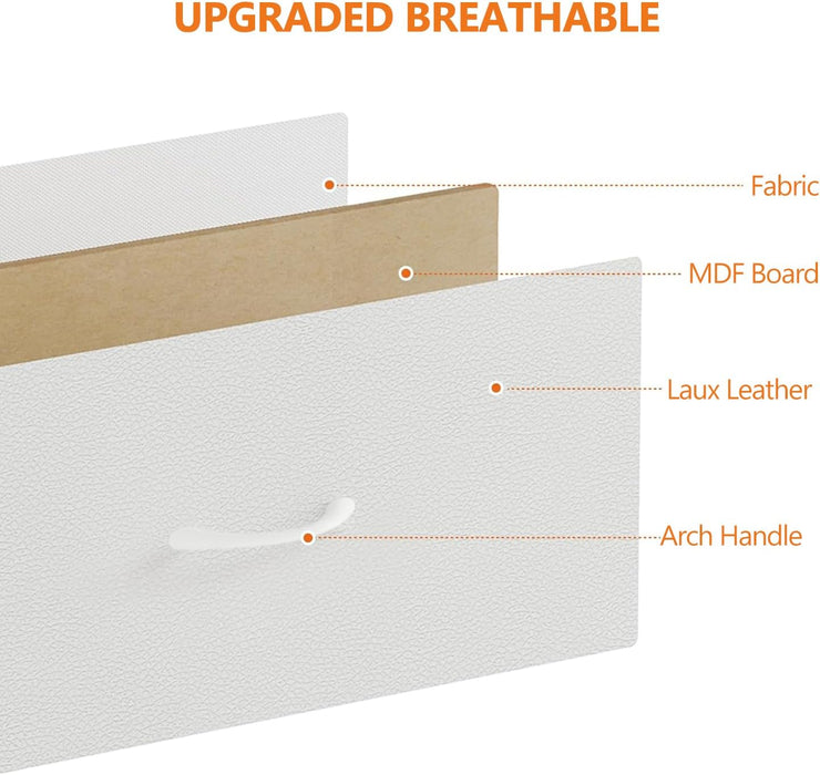 55-InchWide TV Stand Dresser 14-Drawer WhiteFinish