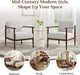 Beige Upholstered Mid Century Accent Armchair 27.1in