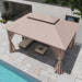 Patio Gazebo 10'X13', Outdoor Heavy Duty Party Tent Shelter with Double Roofs, Mosquito Nettings and Privacy Screens for Backyard, Garden, Lawn, Khaki