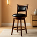 26" Swivel Barstools Set of 2, Counter Height Stool with Back
