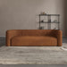 Luxury Modern Tight Curved Back Velvet Sofa, Minimalist Style Comfy Couch for Living Room Apartment, 3 Seater, Tangerine