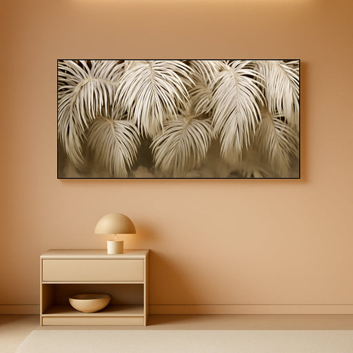 Boho Wall Art - Modern Minimalist Brown Canvas Artwork,Neutral Pictures for Living Room Textured Large Wall Art for Bedroom Wall Decor Framed Paintings 24×48IN