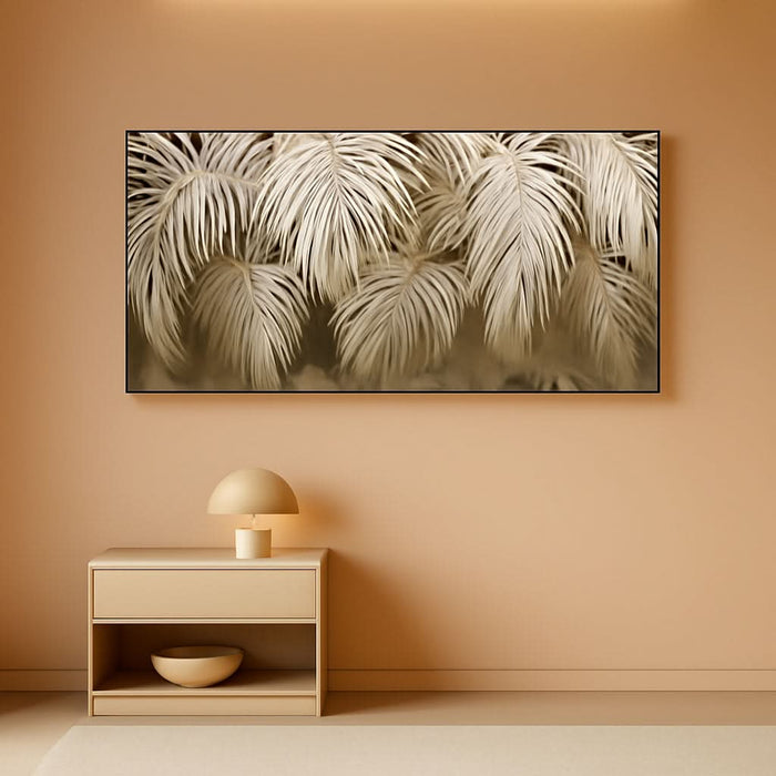 Boho Wall Art - Modern Minimalist Brown Canvas Artwork,Neutral Pictures for Living Room Textured Large Wall Art for Bedroom Wall Decor Framed Paintings 24×48IN