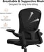 Ergonomic Office Chair, Comfort Swivel Home Office Task Chair, Breathable Mesh Desk Chair, Lumbar Support Computer Chair with Flip-Up Arms and Adjustable Height