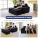 Black Luxurious Modular Sectional Sofa With Chaise