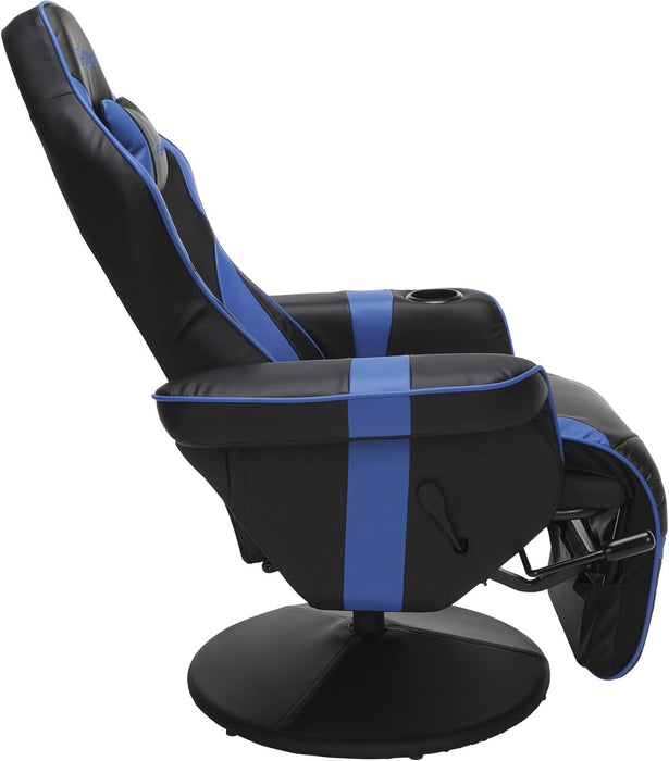 900 Gaming Recliner - Video Games Console Recliner Chair, Computer Recliner, Adjustable Leg Rest and Recline, Recliner with Cupholder, Reclining Gaming Chair with Footrest - Blue