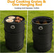 Charcoal Smoker Grill, 20" Barrel Smoker, Outdoor Barbecue Grill, Ideal for BBQ, Party, Backyard, Patio, Cooking, Heavy Duty round Grill, Vertical Smoker