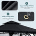 Outdoor Garden Gazebo for Patios with Stable Steel Frame and Netting Walls (10X12,Black)