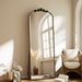 56" X 21" Full-Length Baroque Arch Mirror, Bronze