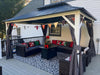 12x14 White Aluminum Frame Hardtop Gazebo Curtains
