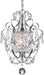 Amorette Mini Chandelier Chrome Crystal Chandeliers, 1 Light Modern Elegant Glam Ceiling Light Fixture Chrome, Adjustable Hanging Lighting for Closet, Bedroom, Girls Room, Kitchen Island