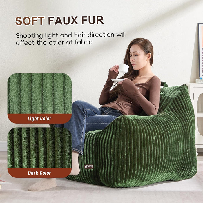 Giant Green HeavyDuty Orthopedic MemoryFoam BeanBagChair