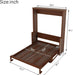 Queen Size Murphy Bed W/Desk,Horizontal Hidden Wall Bed W/Gas Struts,Space-Saving Murphy Bed Cabinet for Home Office,Apartment,Guest Room,Walnut