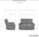 Rainwood Wall-Hugger Power Double Lay Flat Reclining Living Room Set, 3-Piece, Dove Gray