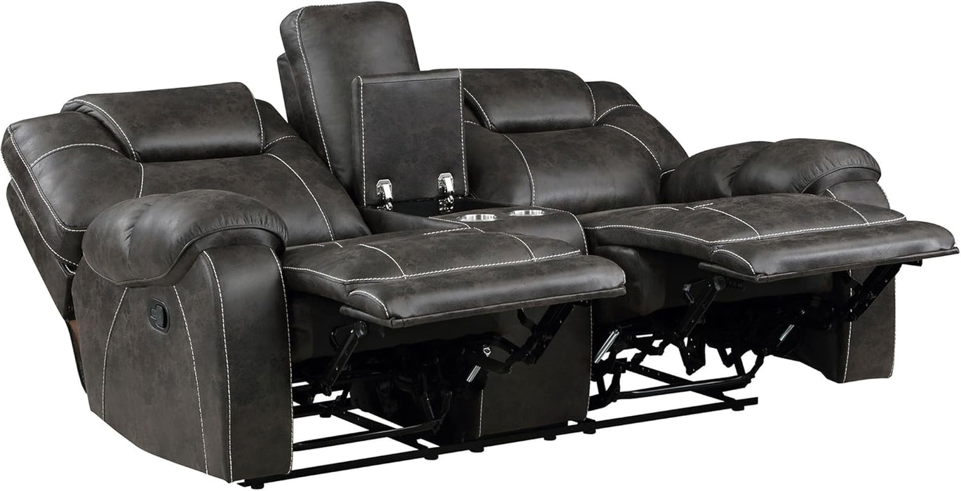 Recife 2-Piece Reclining Living Room Sofa Set, Chocolate