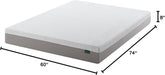 8 Inch Short Queen Ultima RV Memory Foam Mattress, Medium Firm Feel