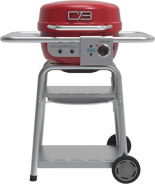 3-In-1 Dual Fuel Outdoor Bistro Pro Electric Grill & Griddle + Charcoal Mode BBQ, Red - 25302146