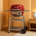 3-In-1 Dual Fuel Outdoor Bistro Pro Electric Grill & Griddle + Charcoal Mode BBQ, Red - 25302146